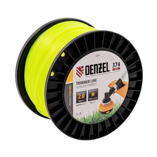Леска для садовых триммеров Denzel FLEX CORD 96285 (2 мм, 374 м, звезда)
